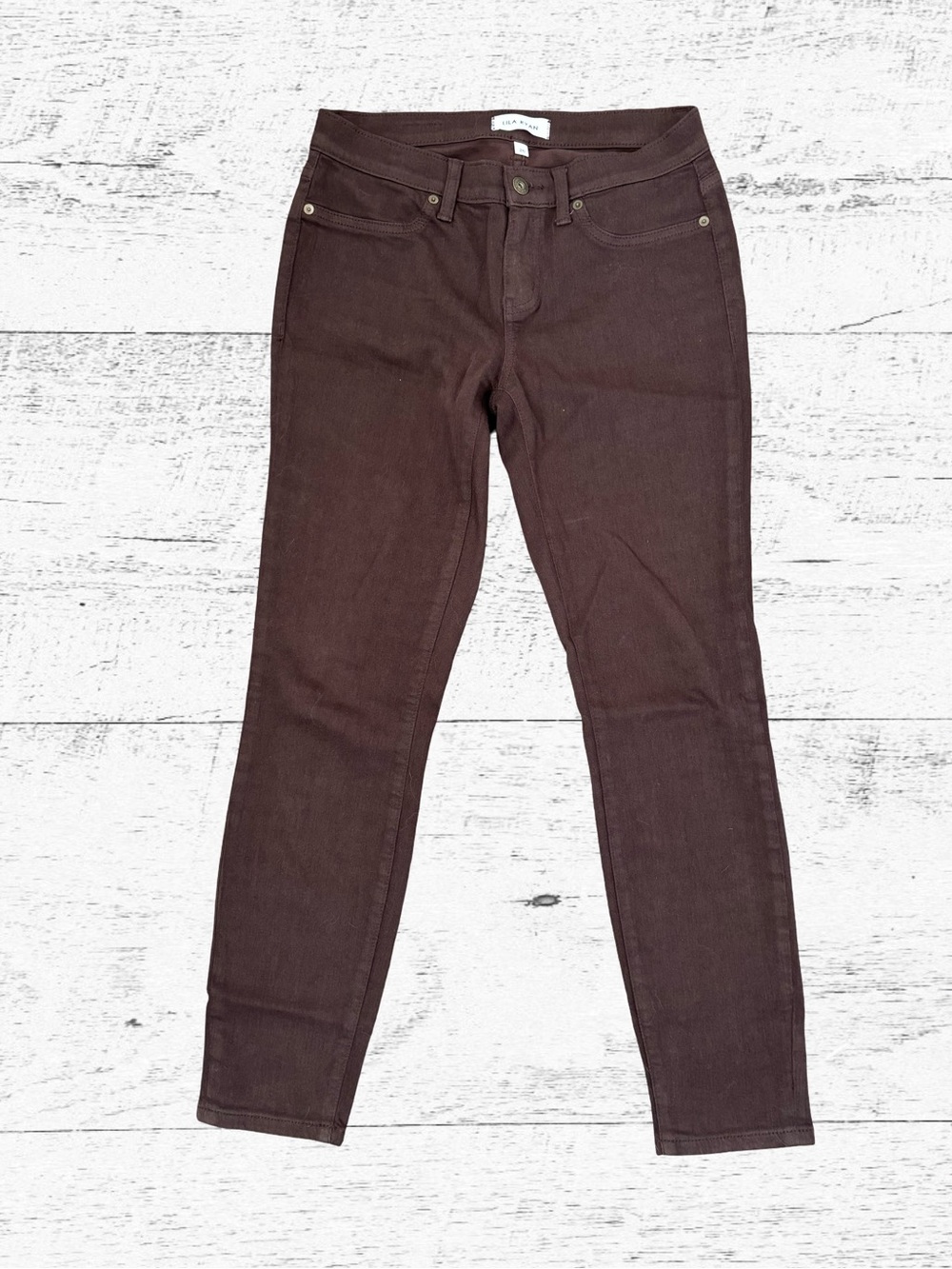 LILA RYAN Women’s Chocolate Brown Skinny Jeans